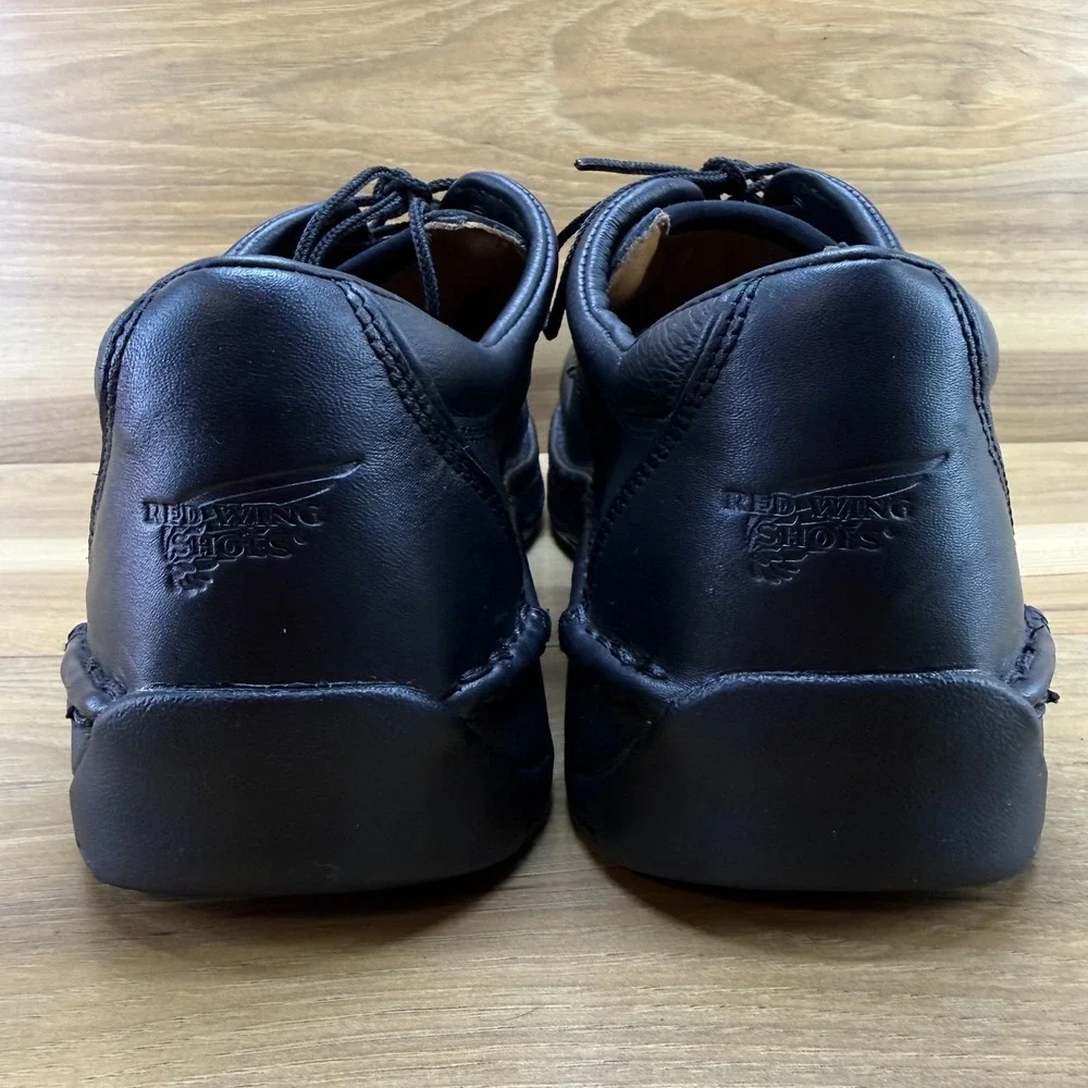 Red Wing Aluminum Toe Oxford Low Work Shoe 13 D Black Leather Oil Slip Resistant